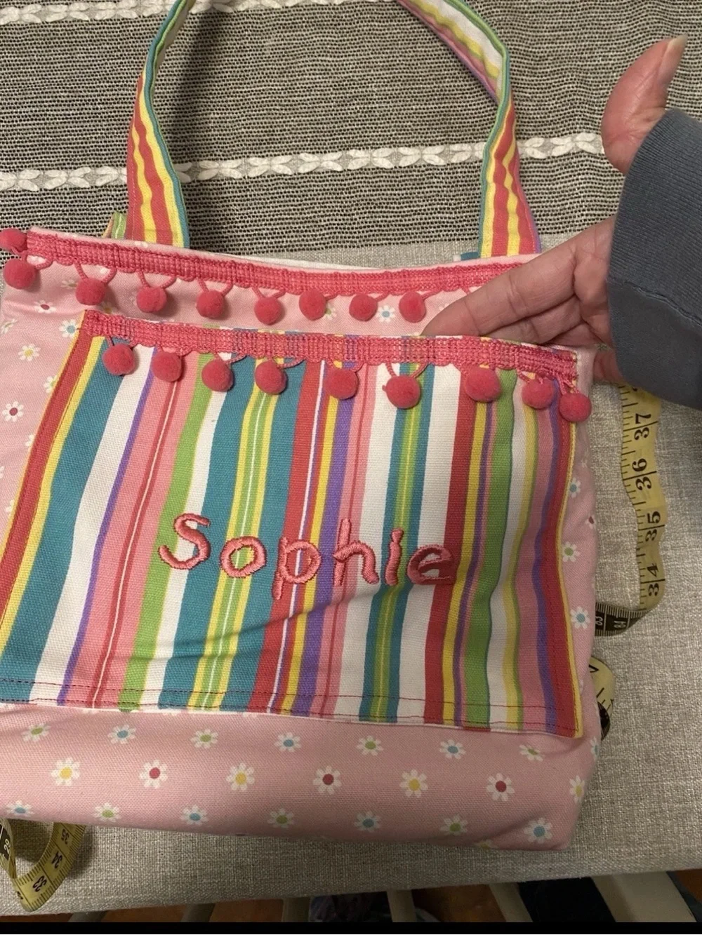 New Baby Girl Handmade Sophie Small Diaper Bag Bib Burp Cloth All Hand Sewn